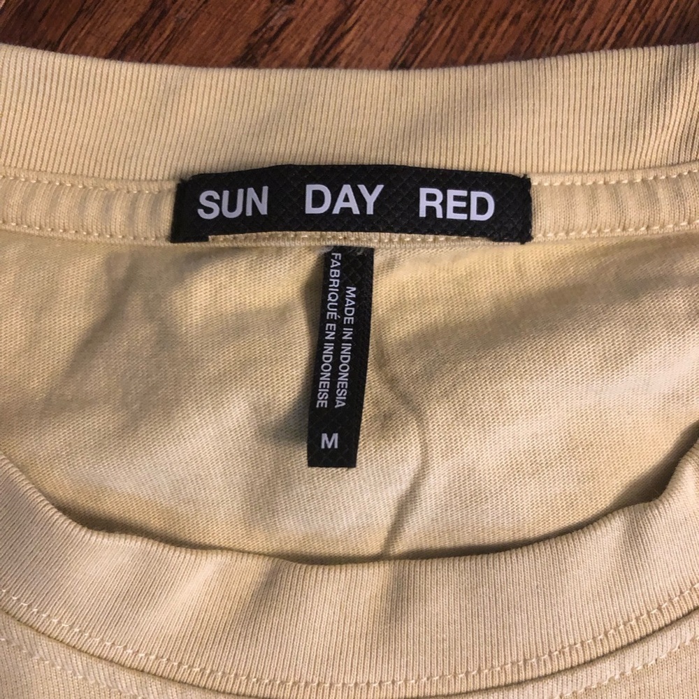 Sun Day Red Yellow basic Crew Neck Tee - Picture 2 of 3